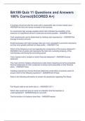 BA109 Quiz 11 Questions and Answers 100&percnt; Correct&lpar;SCORED A&plus;&rpar;