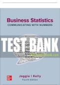 Test Bank For Business Statistics: Communicating with Numbers, 4th Edition All Chapters - 9781260716306