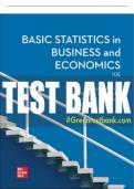 Test Bank For Basic Statistics in Business and Economics, 10th Edition All Chapters - 9781260716313