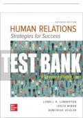 Test Bank For Human Relations, 7th Edition All Chapters - 9781260681345