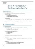 Samenvatting 'Professionele Risico's' - Sociaal Recht 2 (92SWA1024)