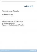 Exam  Paper 1  Mark scheme AS business