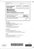 Exam Paper 2 questions AS business