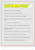 NCSU BIO 181 - Test 1 Questions and answers&comma; latest updates&comma; VERIFIED&period;