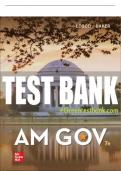 Test Bank For AM GOV, 7th Edition All Chapters - 9781260242935