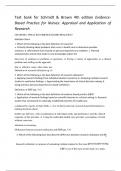 Schmidt & Brown 4th edition Evidence-Based Practice for Nurses&colon; Appraisal and Application of Research