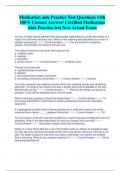 Medication aide Practice Test Questions with  100&percnt; Correct Answer&sol; Certified Medication  Aide Practice test New Actual Exam