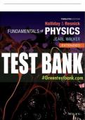 Test Bank For Fundamentals of Physics&comma; Extended&comma; 12th Edition All Chapters - 9781119773511