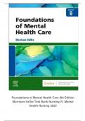 Foundations of Mental Health Care 8th Edition Morrison-Valfre Test Bank Nursing IV&ndash;Mental Health Nursing 2023