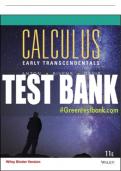 Test Bank For Calculus: Early Transcendentals, 11th Edition All Chapters - 9781119244912