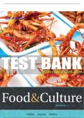 Test Bank For Food and Culture - 7th - 2017 All Chapters - 9781305628052