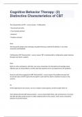 Cognitive Behavior Therapy &lpar;2&rpar; Distinctive Characteristics of CBT 2023 passed