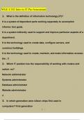 WGU C182 INTRODUCTION TO IT Pre-Assessment Questions and Answers &lpar;2023 &sol; 2024&rpar; &lpar;Verified Answers&rpar;