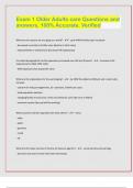Exam 1 Older Adults care Questions and answers&comma; 100&percnt; Accurate&period; Verified