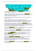WGU C475 study guide for care of the older adult c475 Latest Version With Questions and Correct Answers Guaranteed A&plus;