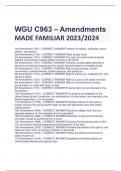 WGU C963 – Amendments MADE FAMILIAR 2023/2024