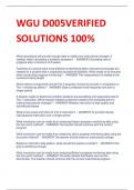 WGU D005VERIFIED  SOLUTIONS 100%
