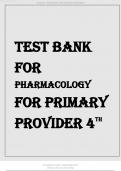 TEST BANK FOR PHARMACOLOGY FOR PRIMARY PROVIDER 4TH EDITION EDMUNDS.TEST BANK FOR PHARMACOLOGY FOR PRIMARY PROVIDER 4TH EDITION EDMUNDS.