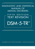 Diagnostic and Statistical Manual of Mental Disorders Text Revision (DSM-5-TR)
