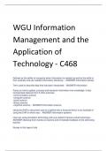 WGU Information  Management and the  Application of  Technology - C468