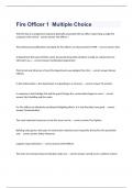 Fire Officer 1 - Multiple Choice exam questions and 100&percnt; correct answers