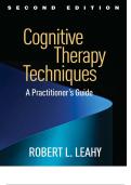 Cognitive Therapy Techniques- A Practitioner’s Guide, 2nd edition