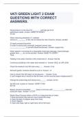 VATI GREEN LIGHT 2 EXAM QUESTIONS WITH CORRECT ANSWERS.