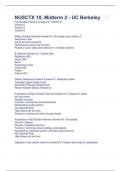 NUSCTX 10&comma; Midterm 2 - UC Berkeley Complete Questions And Answers Graded  A&plus;