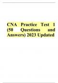 CNA Practice Test 1 (50 Questions and Answers) 2023 Updated
