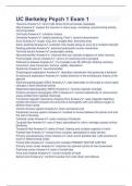 UC Berkeley Psych 1 Exam 1 Question And Answers With Verified Quiz