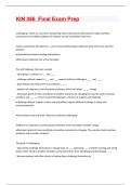 KIN 366  Final Exam Preparation questions with correct answers