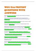 WGU D19 PRETEST  QUESTIONS WITH  ANSWERS