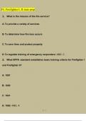 FL Firefighter I, II state prep Questions and Answers (2023 / 2024) (Verified Answers)
