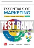 Test Bank For Essentials of Marketing, 18th Edition All Chapters - 9781266168468