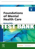 Test Bank For Foundations of Mental Health Care, 8th - 2023 All Chapters - 9780323810296