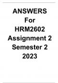 HRM 2602 Assignment 2 semester 2 2023 answers