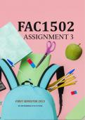 FAC1502 ASSIGNMENT 3 SOLUTIONS