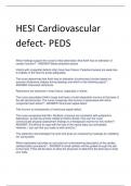 HESI Cardiovascular  defect- PEDS questions 100% and correct answers2023.2024