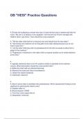 HESI MATERNITY OB SPECIALITY EXAM V1 QESTIONS & VERIFIED ANSWERS&period; &lpar;A&plus; GRADED&rpar;
