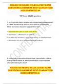  NSG403 100 NEURO NCLEX LATEST EXAM QUESTIONS & ANSWERS BEST GUARANTEED 20232024 RATED A&plus;
