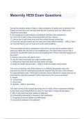 Maternity HESI Exam Questions &lpar;A&plus; GRADED  100&percnt; VERIFIED&rpar;