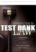 Test Bank For Introduction to Law - 7th - 2020 All Chapters - 9781305948648