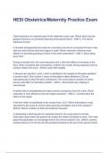 HESI Obstetrics&sol;Maternity Practice Exam &lpar;A&plus; GRADED&rpar;