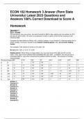 ECON 102 Homework 3 Answer (Penn State  University) Latest 2023 Questions and  Answers 100% Correct Download to Score A