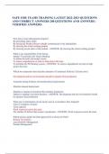 SAFE FOR TEAMS TRAINING LATEST 2022-2023 QUESTIONS AND CORRECT ANSWERS 200 QUESTIONS AND ANSWERS &vert; VERIFIED ANSWERS