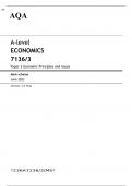 AQA A level ECONOMICS Paper 3 JUNE 2023 QUESTION PAPER AND MARK SCHEME