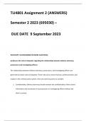 TLI4801 Assignment 2 (ANSWERS) Semester 2 2023 (695030) – DUE DATE 9 September 2023