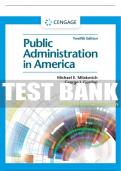 Test Bank For Public Administration in America - 12th - 2023 All Chapters - 9780357660065
