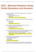 NCC - Maternal Newborn Study Guide Questions and Answers