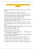 OHC EXAM 2023-2024 WITH QUESTIONS AND ANSWERS